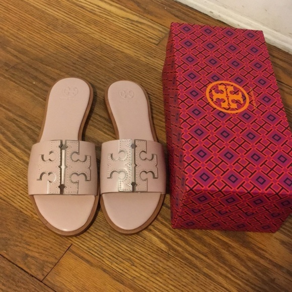 Tory burch ines slide pink clearance